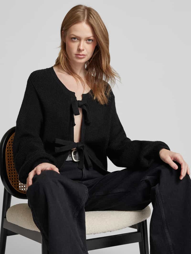NEO NOIR Comfort fit cardigan met wol en ballonmouwen model 'MUSCADO'