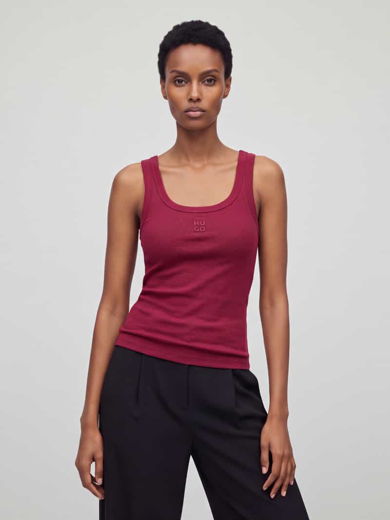 HUGO Slim tanktop van modalmix