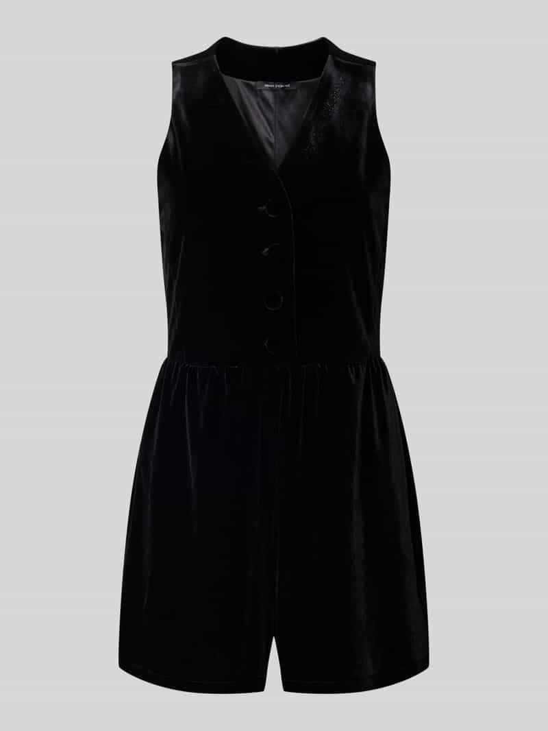 Armani Exchange Jumpsuit met v-hals en knoopsluiting