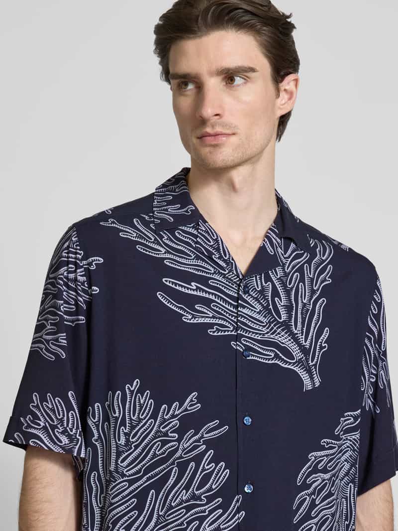 Boss Orange Relaxed fit vrijetijdsoverhemd met reverskraag model 'Lapisy'