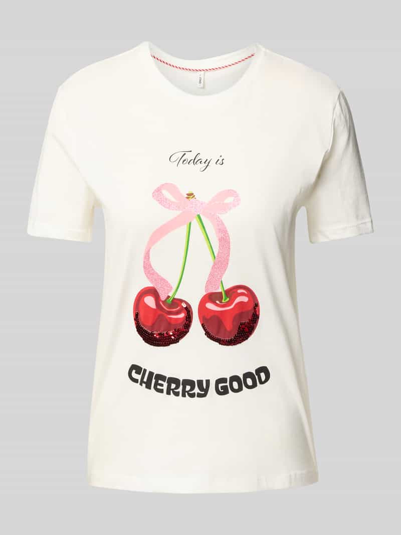 Only Regular fit T-shirt met motiefprint model 'KITA'