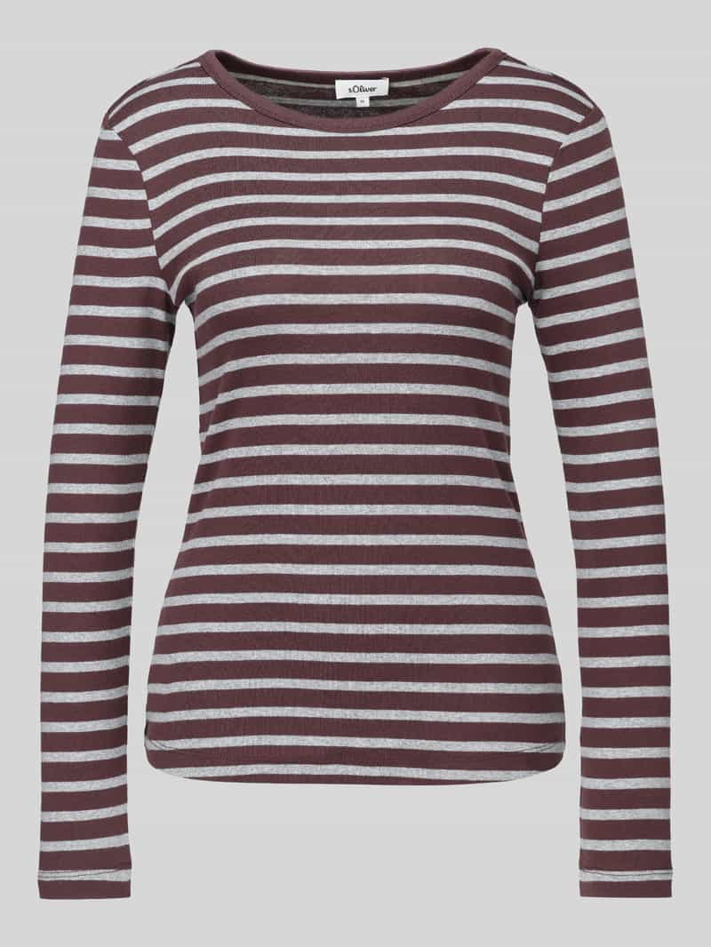s.Oliver - female - Gestreepte longsleeve met slanke pasvorm