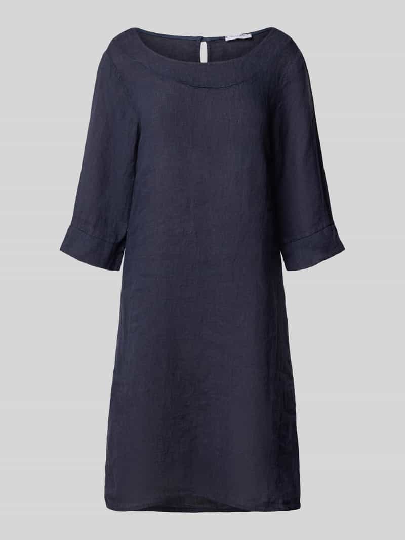 ZABAIONE Linnen jurk met ronde hals model 'Le44tizia
