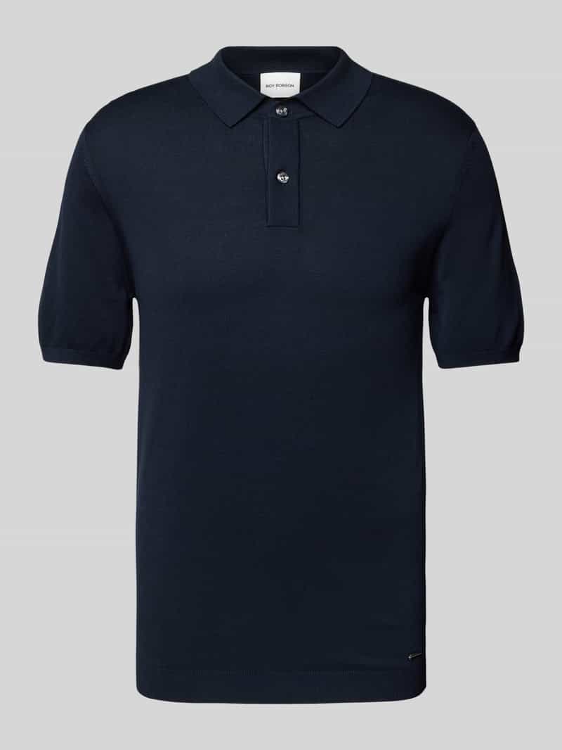 Roy Robson Poloshirt met korte knoopsluiting
