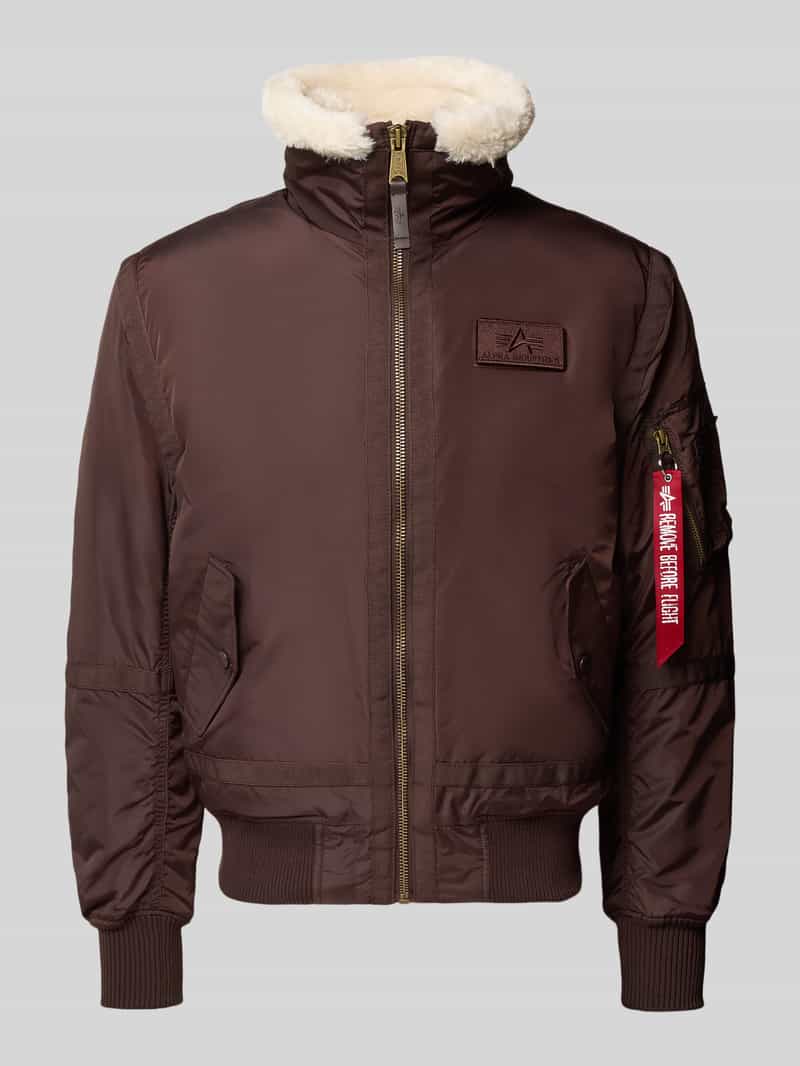 alpha industries Bomberjack met ritssluiting en labelpatch