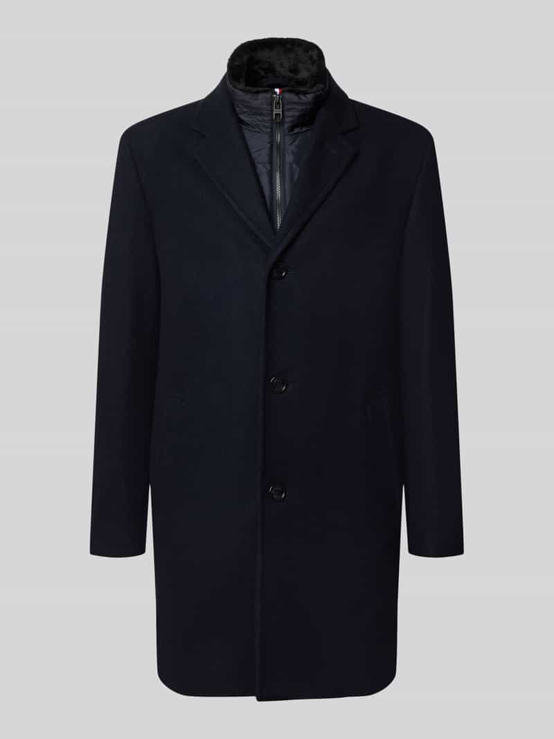 HECHTER PARIS Regular fit lange jas van wolmix