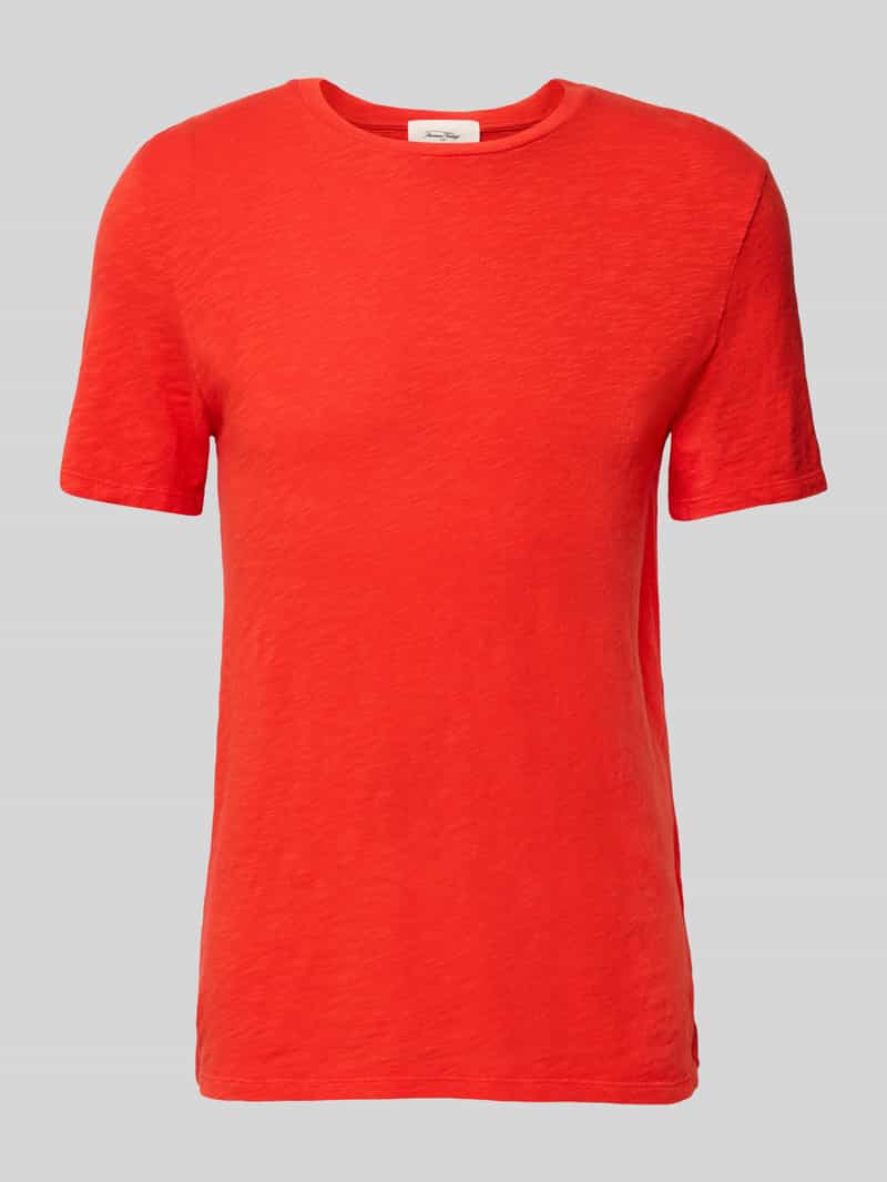 American vintage T-shirt met geribde ronde hals model 'BYSAPICK'