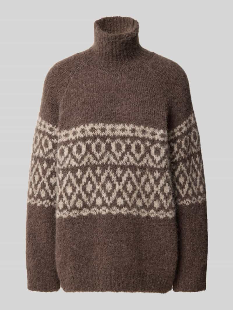 Pullover van alpaca met col model 'CRISTINE'