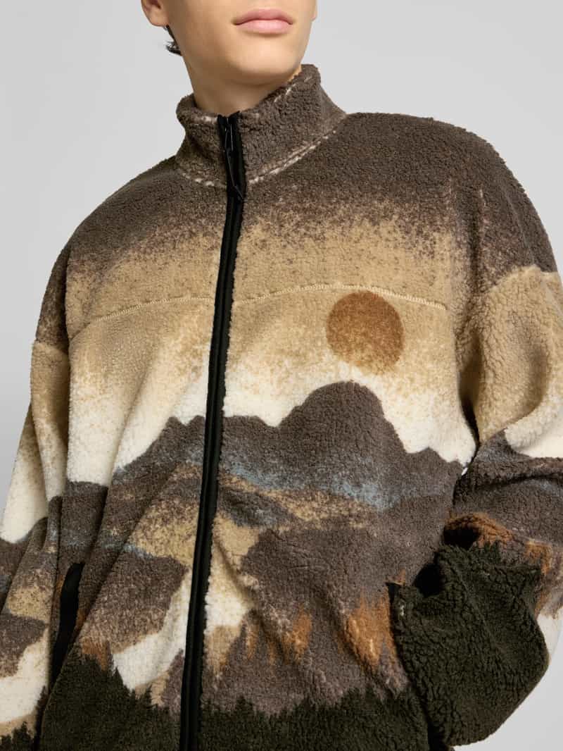 Only & Sons Loose fit jack van imitatiebont met all-over motief model 'BLAZE'