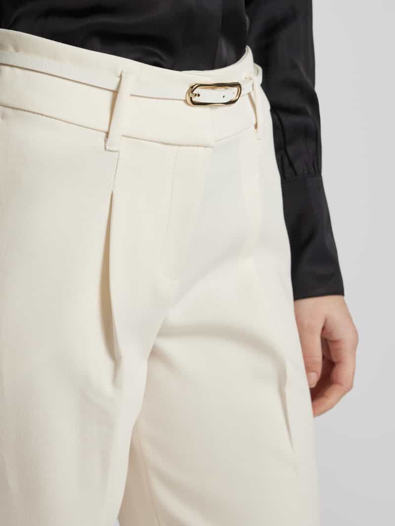 Christian Berg Woman Wide leg stoffen broek met bandplooien