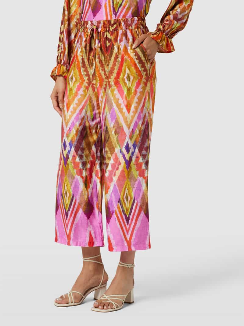 Stoffen broek van viscose, model 'Stinaton' tonno & panna