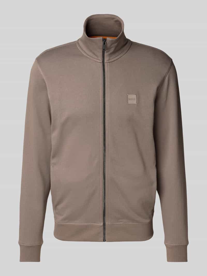 Boss Orange Sweatjack met labelbadge model 'Zestart'