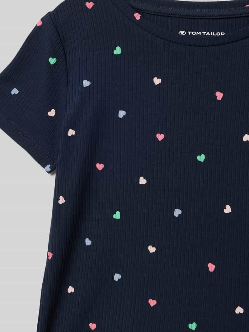 Tom Tailor T-shirt met all-over motief regular fit