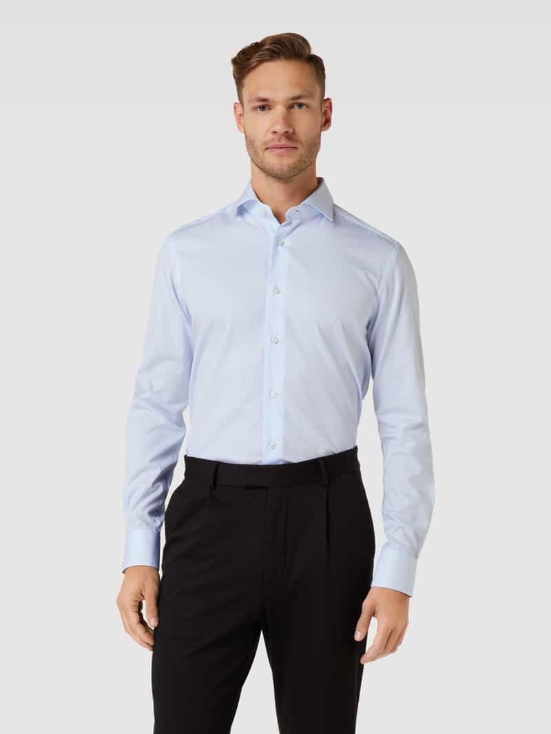 Regular fit zakelijk overhemd van twill XACUS