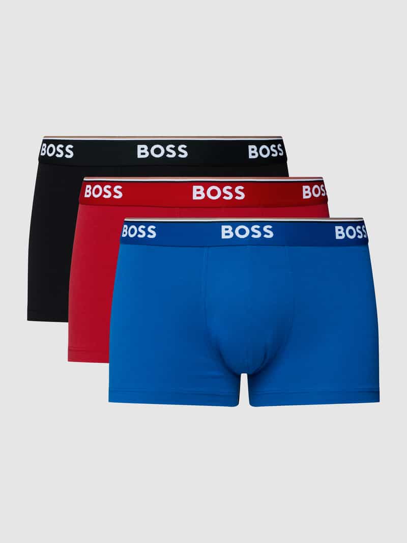 Boxershort met elastische band met logo in een set van 3 stuks