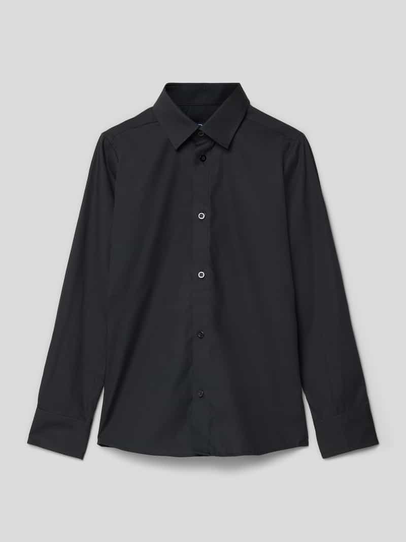 Slim fit overhemd met platte kraag en knoopsluiting Paul Dantus