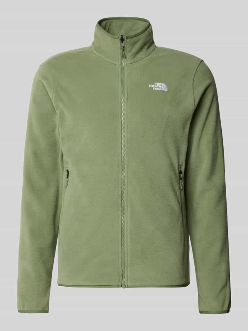 The North Face Fleecejack met opstaande kraag en labelstitching