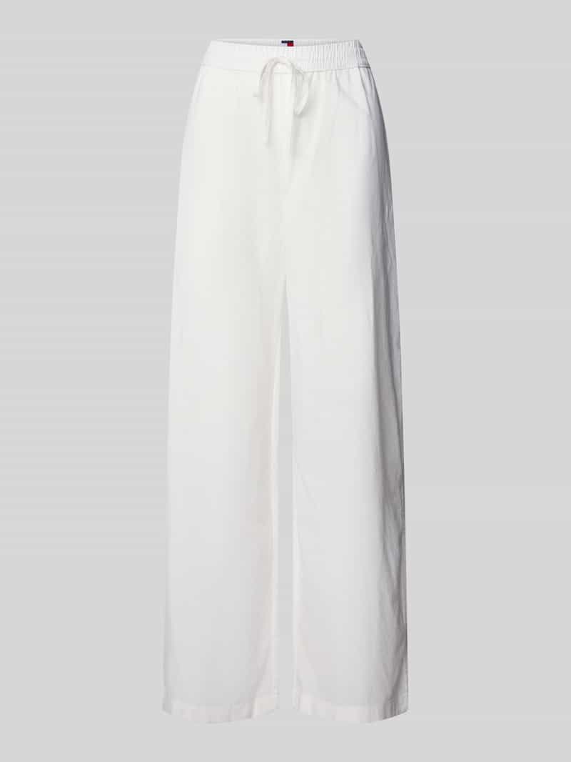 TOMMY JEANS Geweven broek TJW LINEN PANT met geborduurd logo