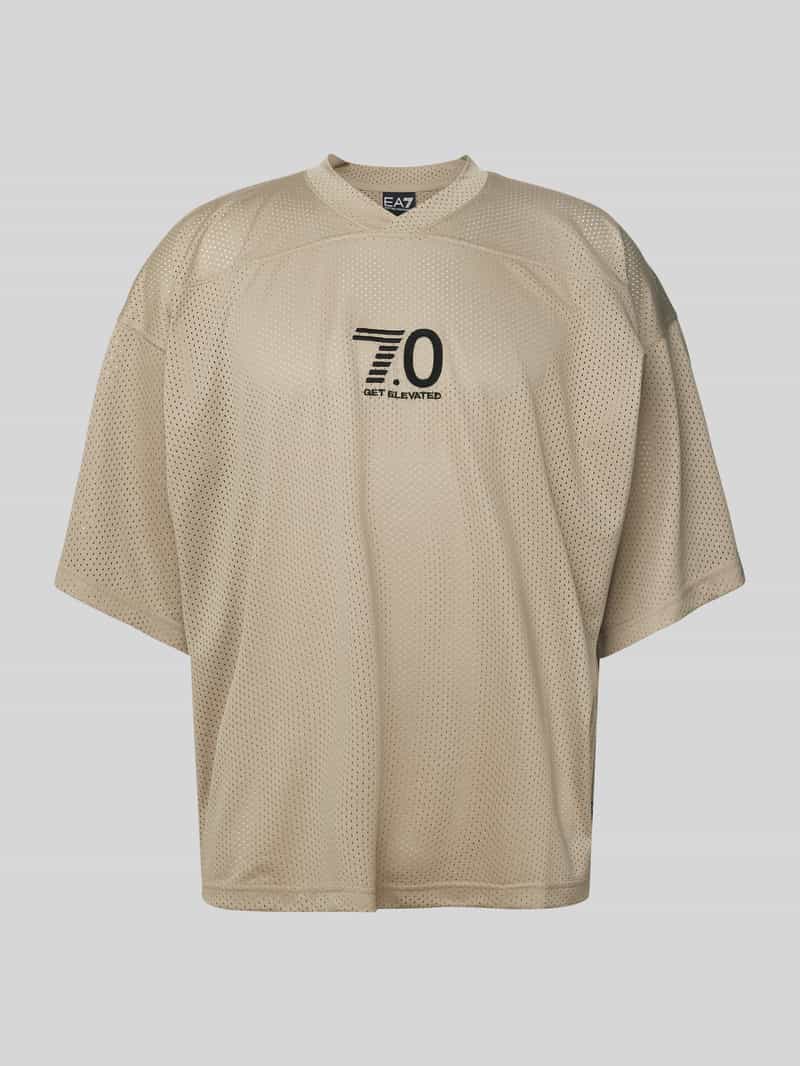 EA7 Emporio Armani T-shirt met statementstitching model 'TRAIN 7.0'