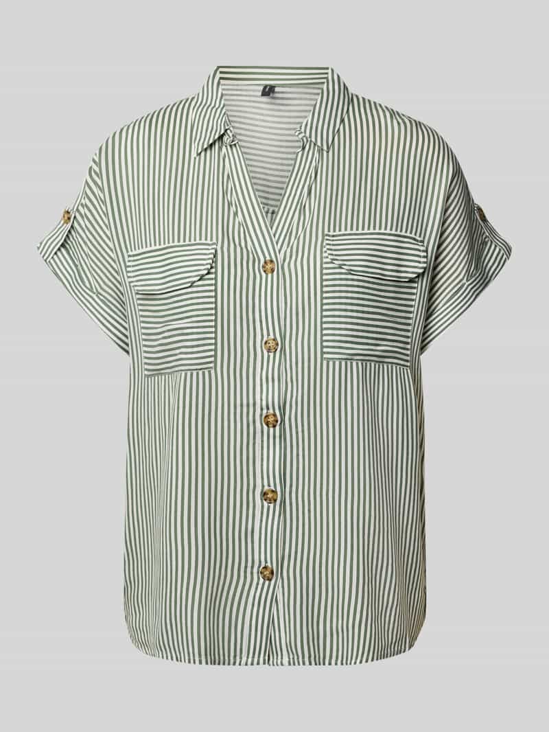 Vero Moda Regular fit overhemdblouse van pure viscose model 'BUMPY'