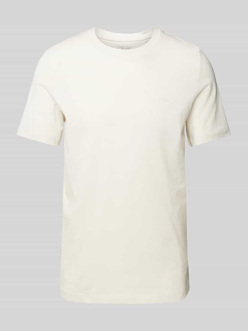 s.Oliver RED LABEL Regular fit T-shirt van puur katoen met rubberen labelprint