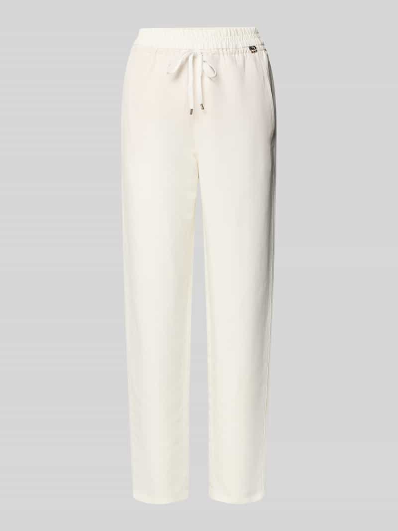 Marc Cain Tapered fit stoffen broek met tunnelkoord