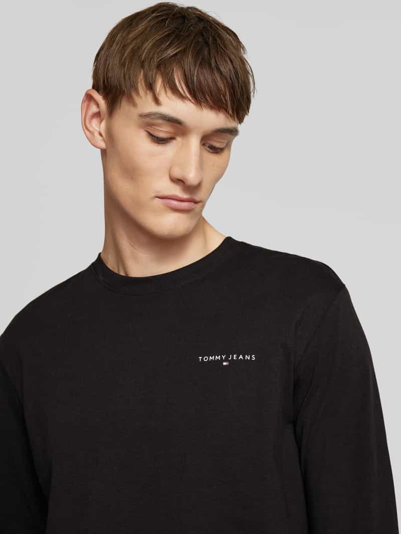 Tommy Jeans Slim fit shirt met lange mouwen en labelprint