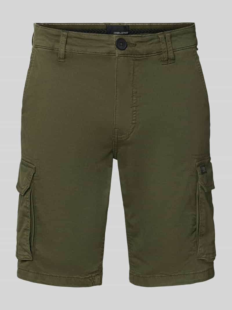 Blend Regular fit korte broek met cargozakken