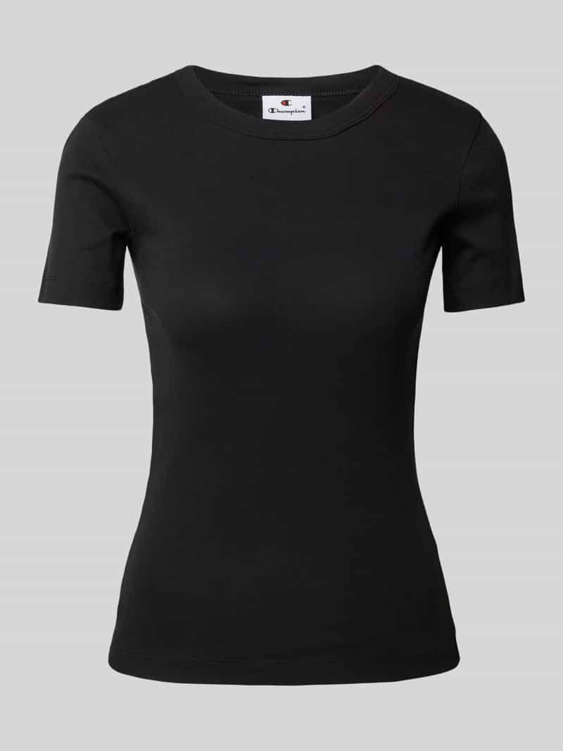 Champion T-shirt met geribde ronde hals