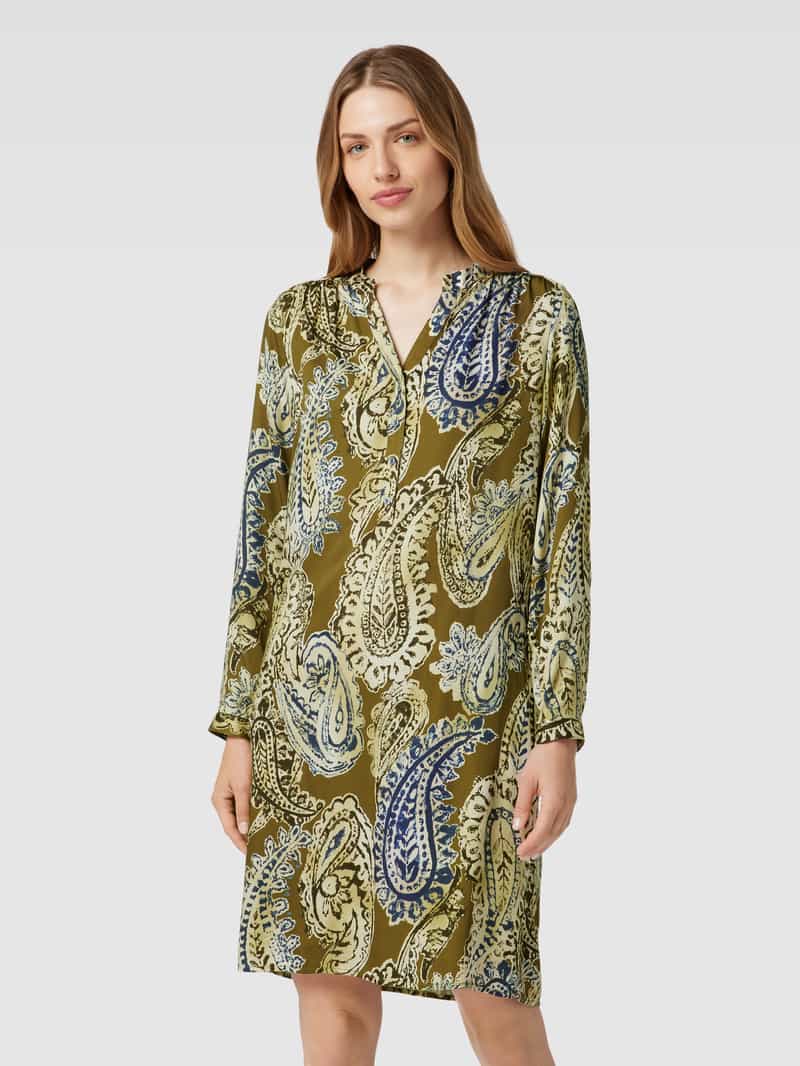 Knielange jurk met paisleymotief Emily Van den Bergh