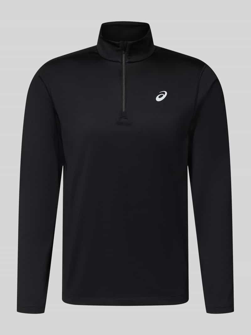 ASICS Sportshirt met logo en ritssluiting