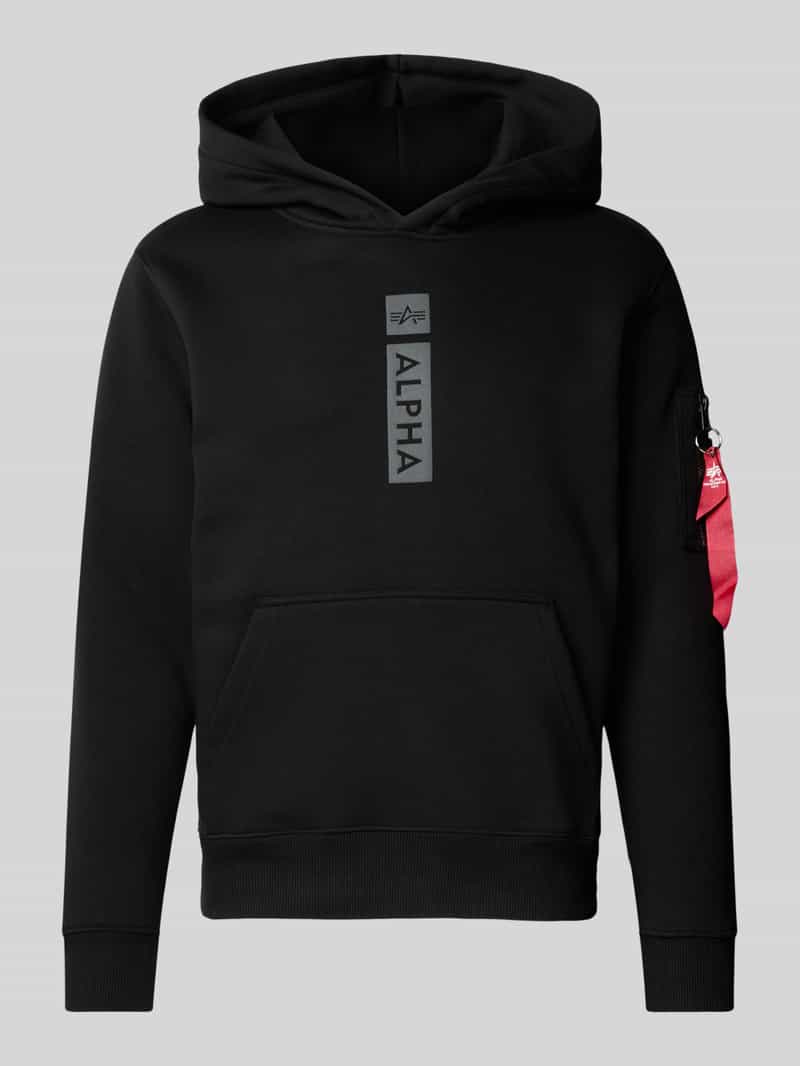 alpha industries Hoodie met labelprint
