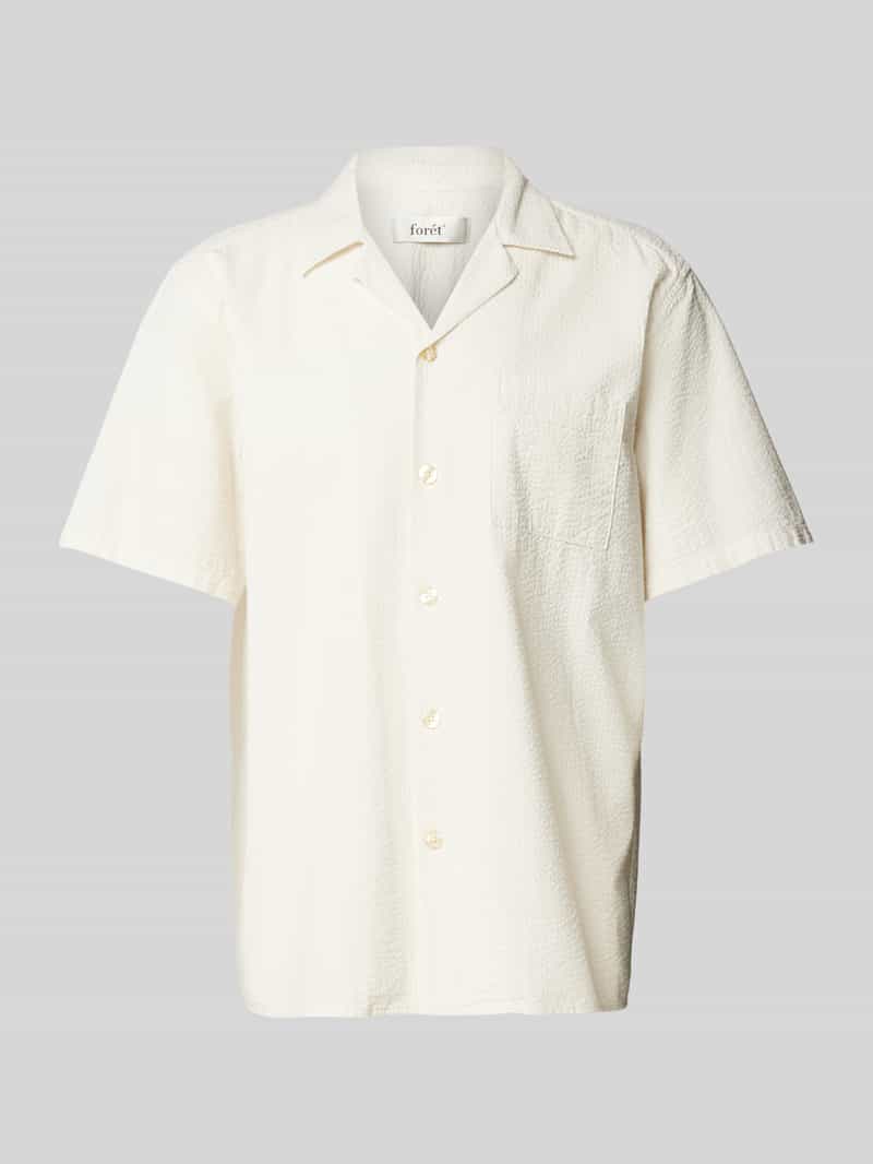 Forét Regular fit vrijetijdsoverhemd met 1 2-mouwen model 'HUSH SEERSUCKER'