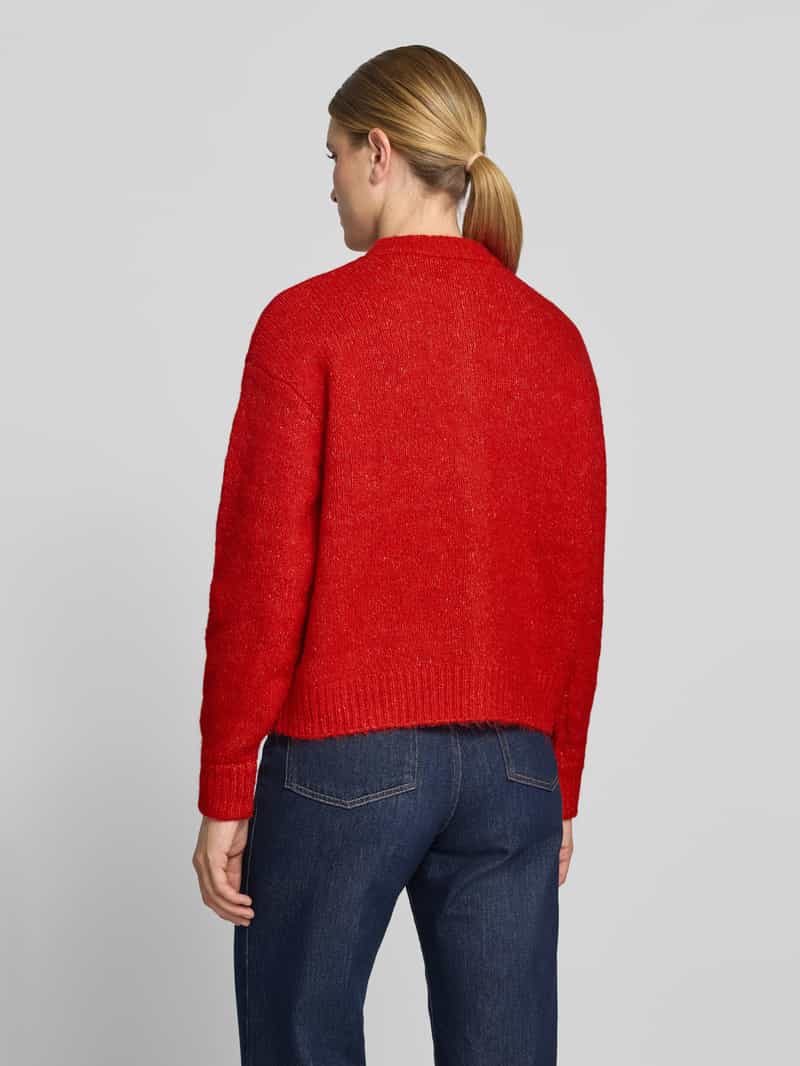 Ichi relaxed fit gebreid jack met wol model 'Belablue'