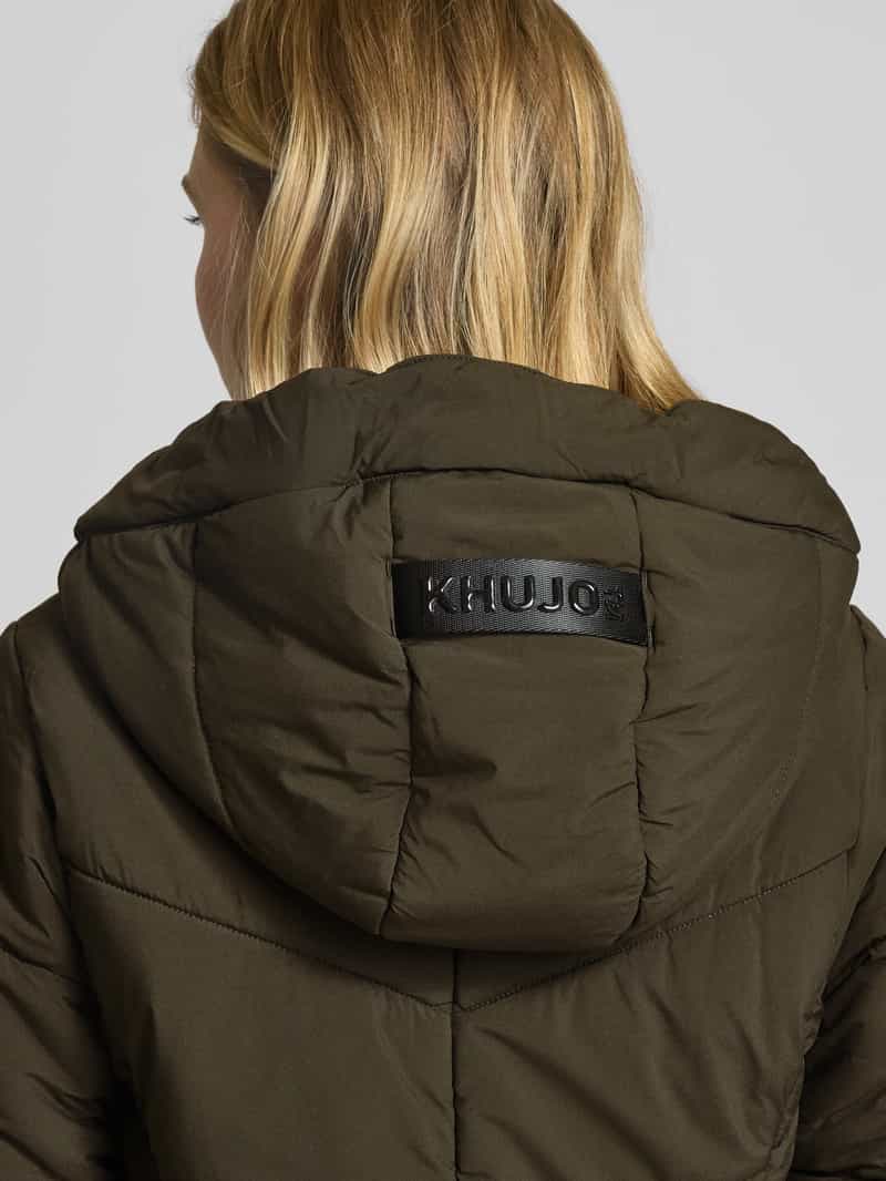 khujo Gewatteerde lange jas met labeldetail model 'ARIBAY5'
