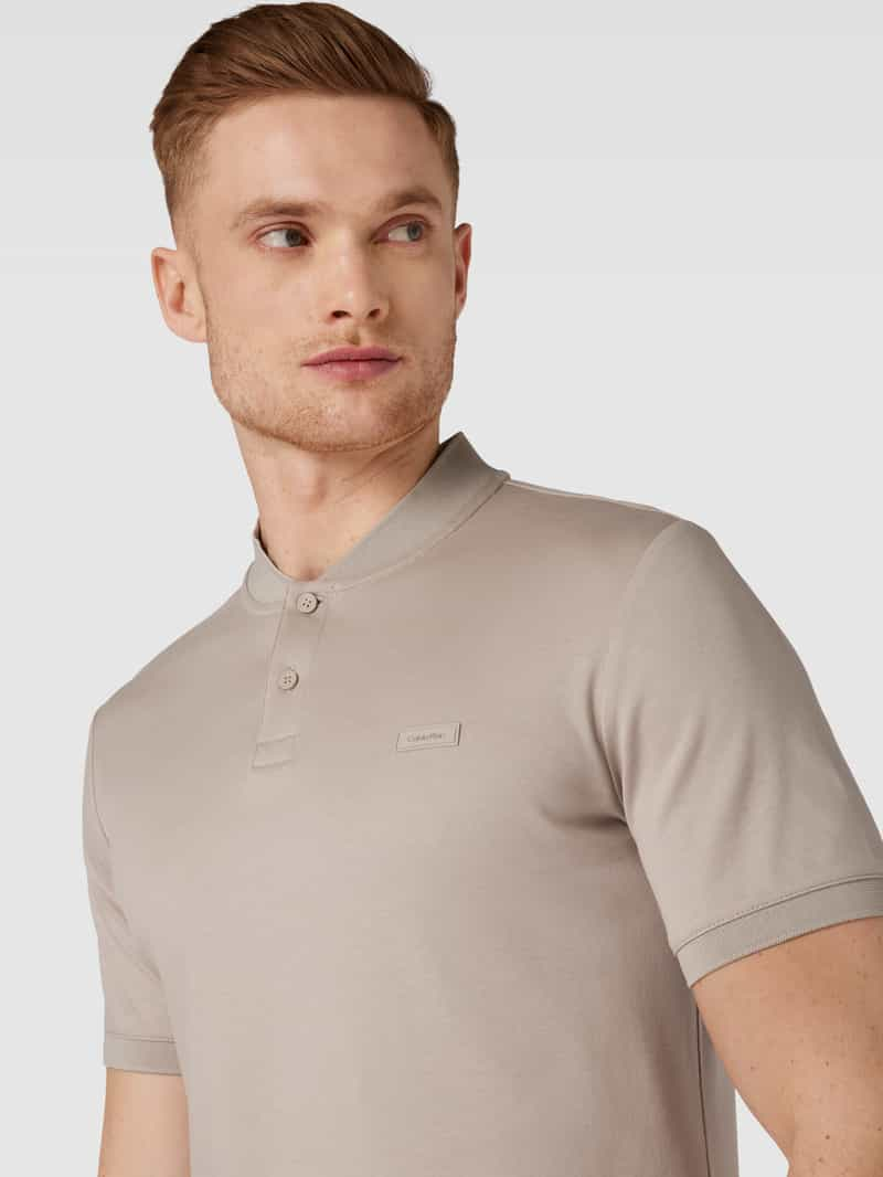 CK Calvin Klein Slim fit poloshirt met opstaande kraag