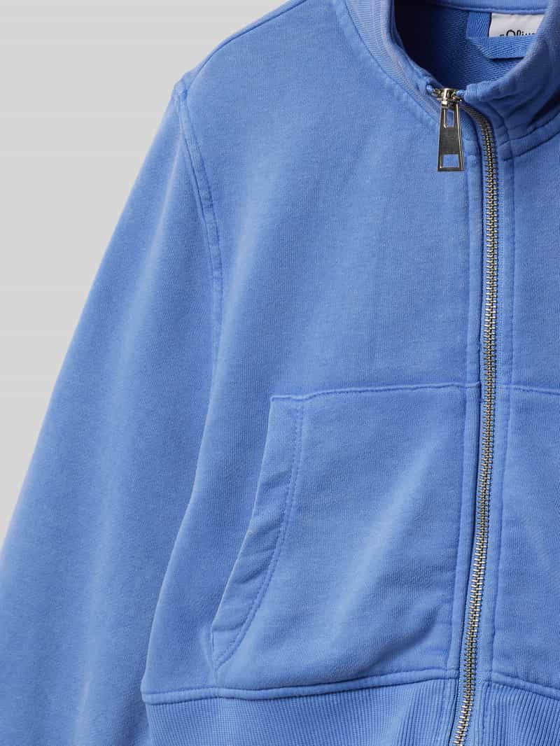 s.Oliver RED LABEL Boxy fit sweatjack van katoenmix met garment dye