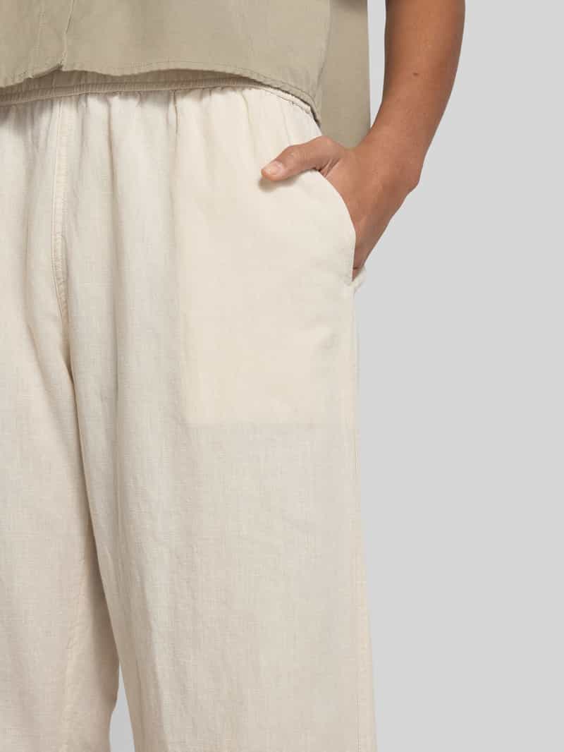 NEO NOIR Straight fit linnen broek met steekzakken model 'Sonar'