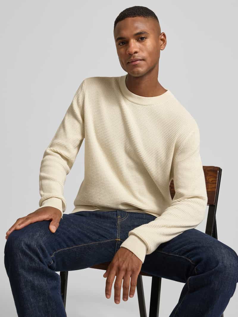 Boss Regular fit pullover van puur katoen model 'H-HIBRIDO'