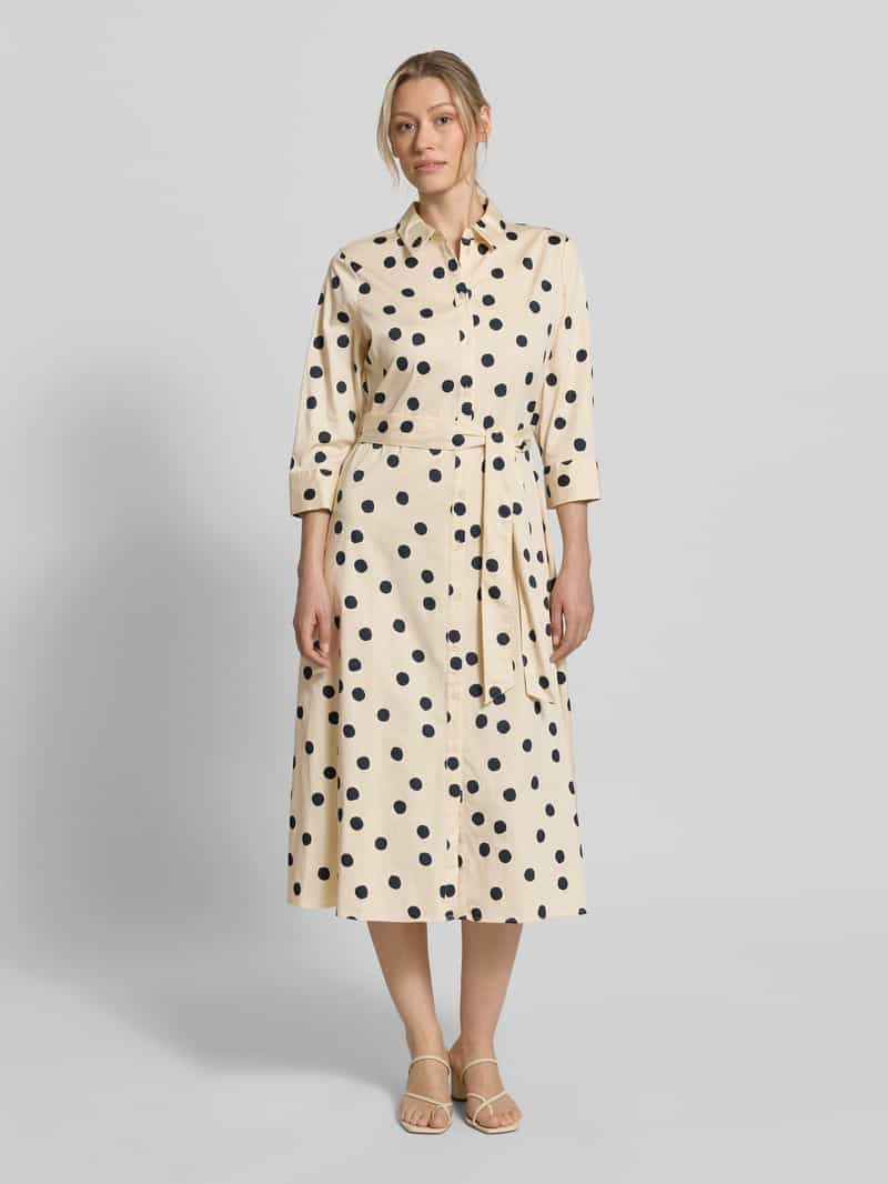 S.Oliver regular fit blousejurk van katoenmix offwhite, foto 3