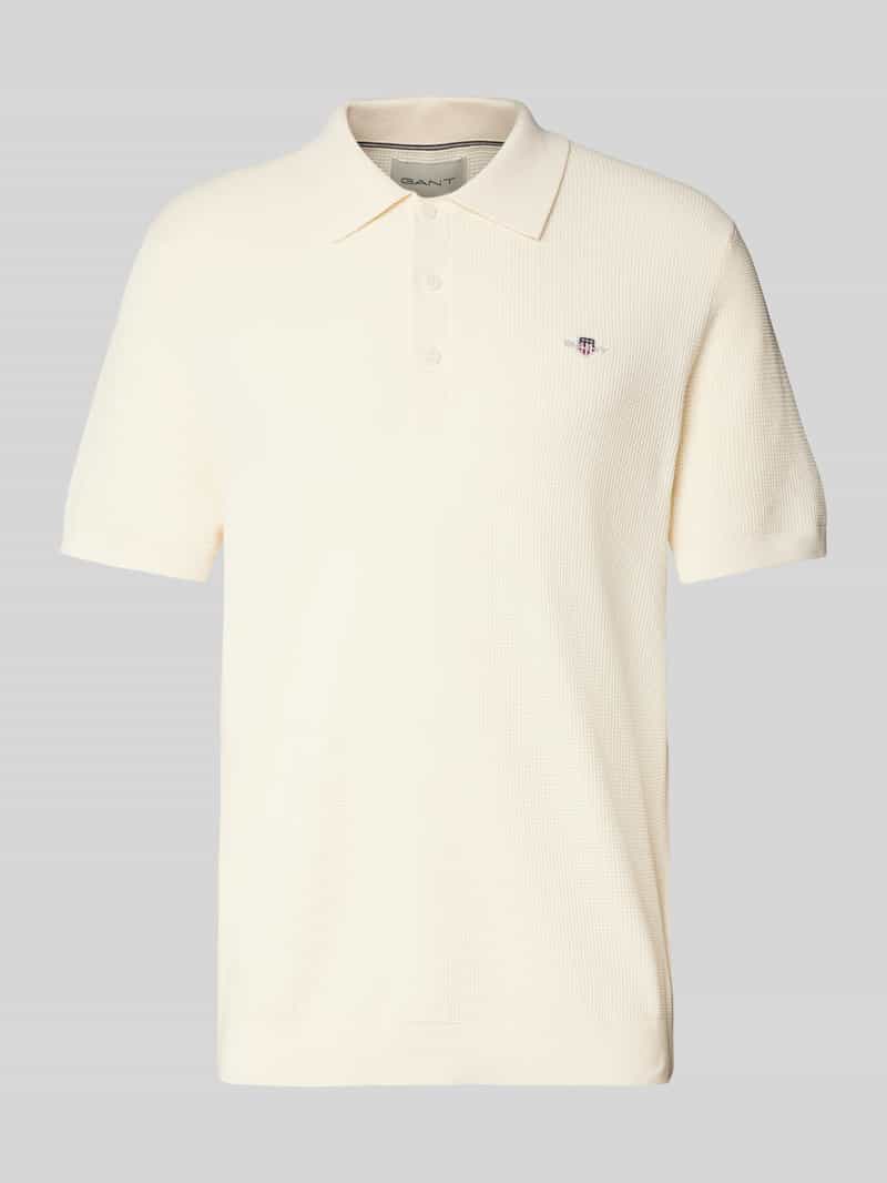 Gant Regular fit poloshirt met structuurmotief