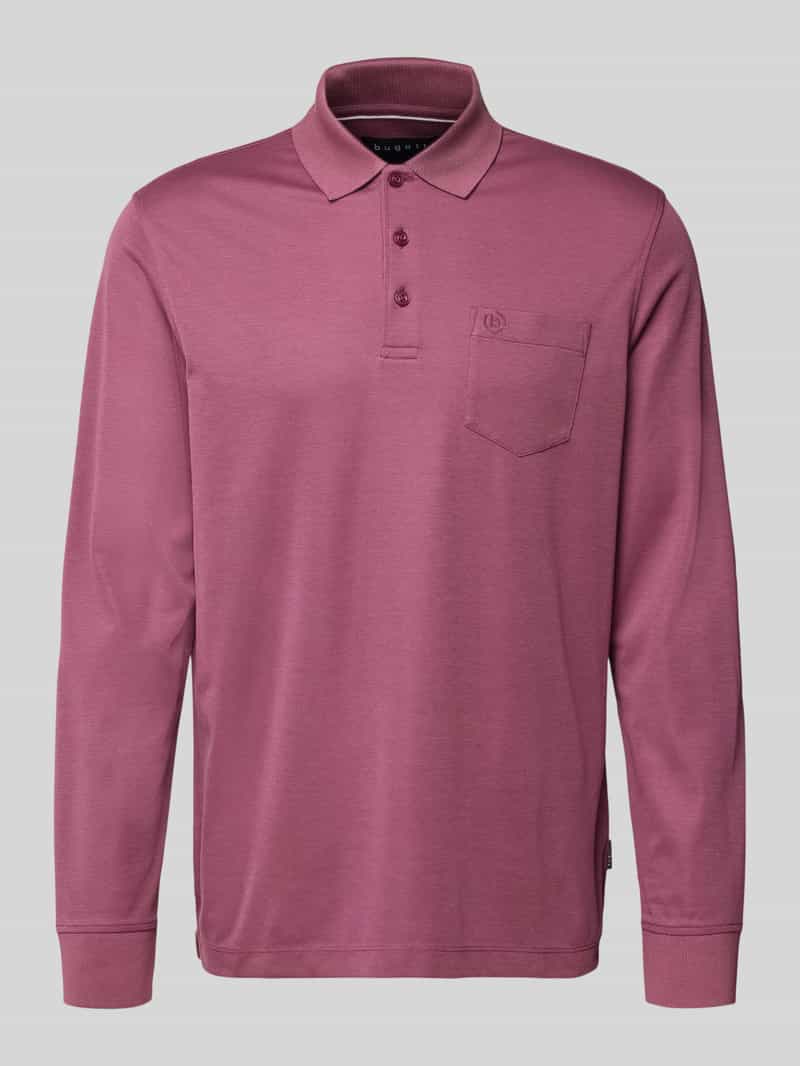 Bugatti Poloshirt met labelstitching