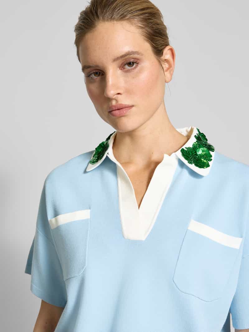 Essentiel Antwerp Gebreid shirt met platte kraag model 'Hoiseau'