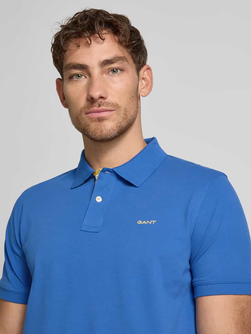 Gant Regular fit poloshirt met labelstitching