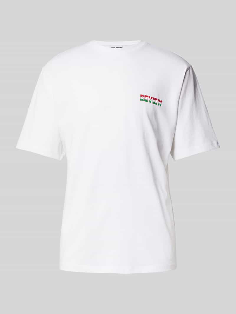 T-shirt met labelprint