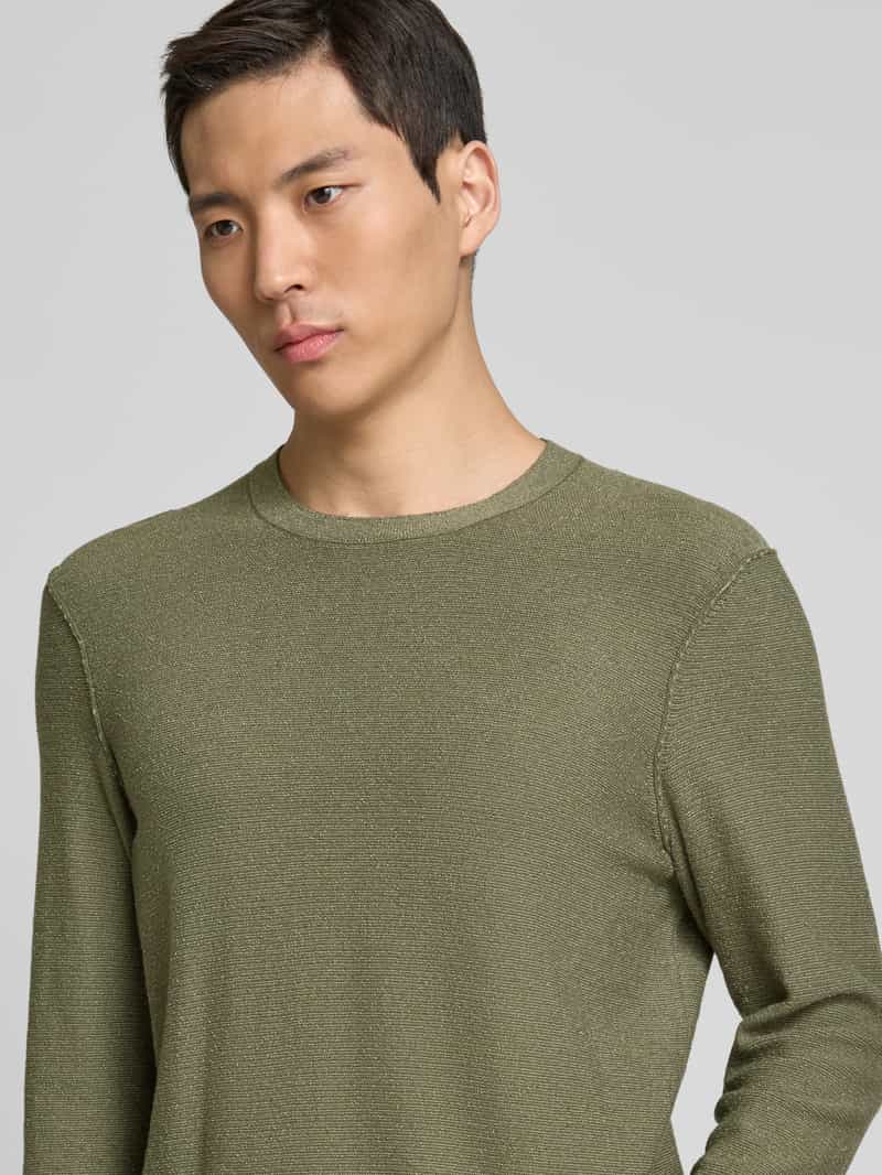 Marc O'Polo Regular fit gebreide pullover van een mix van katoen viscose en linnen