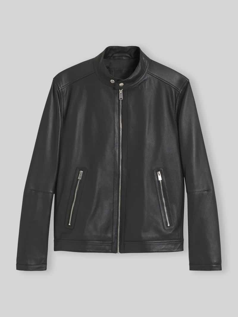 Regular fit leren jack van echt lamsleer model 'H-Mansell5'
