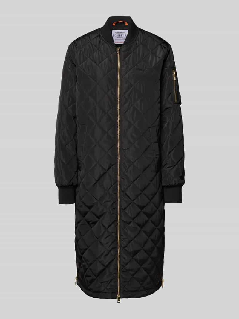 Original Bombers Lange jas met doorgestikte naden