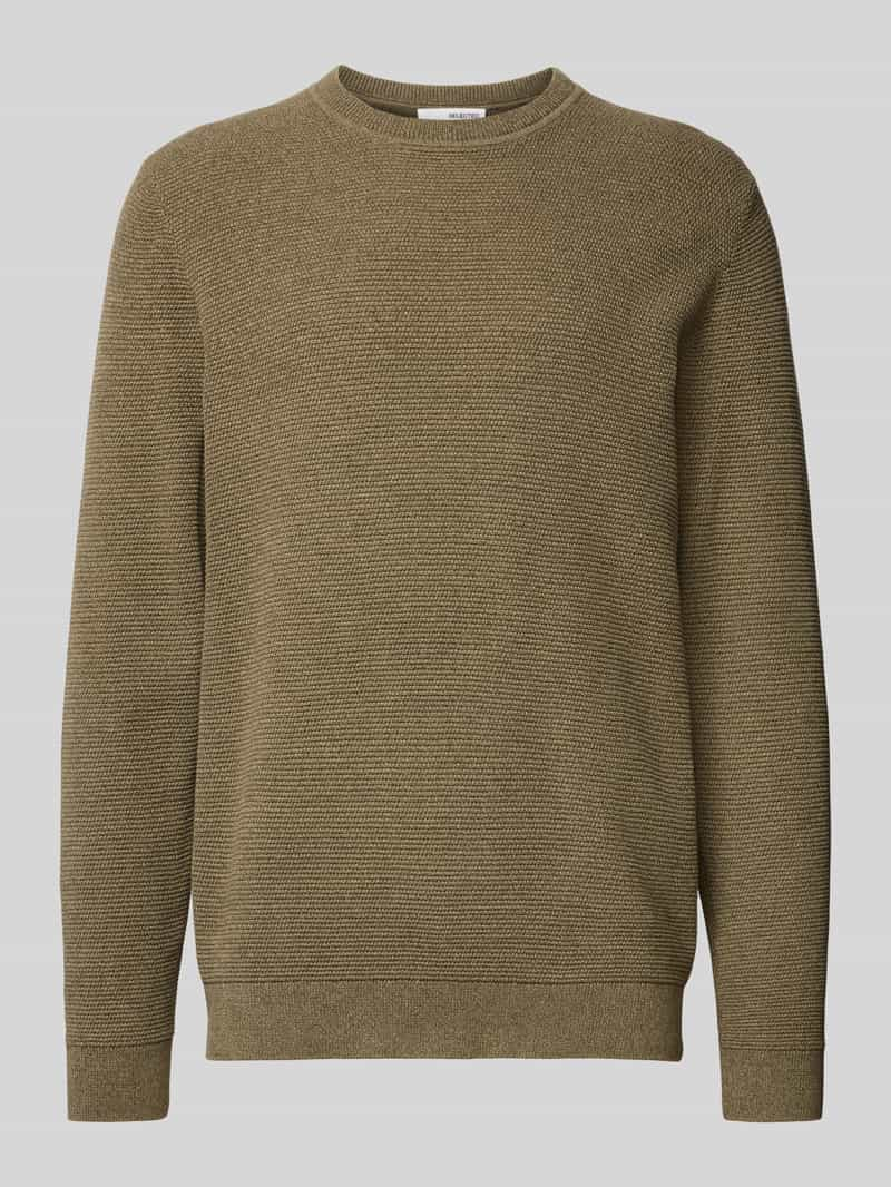 Selected Homme Gebreide pullover met structuurmotief, model 'ROSS'