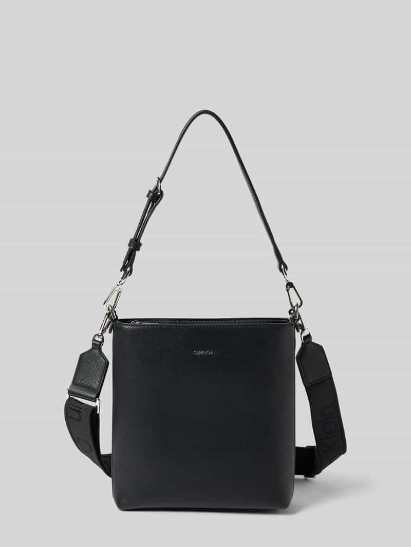 CK Calvin Klein Schoudertas in leerlook model 'CK MUST'